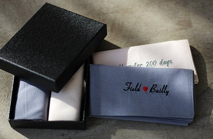 Ultra-Soft Personalized Cotton Handkerchief | Custom Wedding & Anniversary Gift