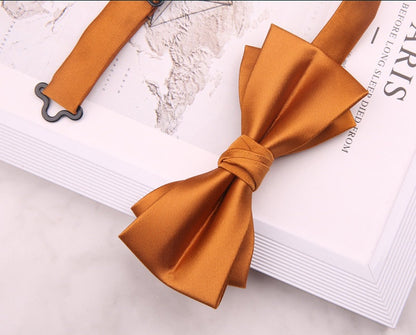 Premium Pre-tied Satin Silk Bow Tie Set | Groomsmen Accessories