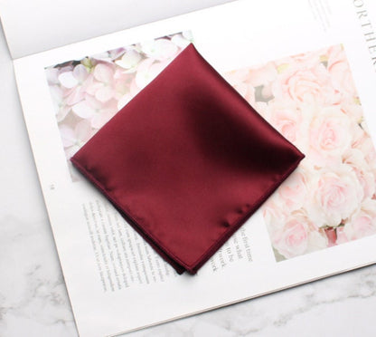 Premium Satin Silk Pocket Square Set | Matching Groomsmen Accessories