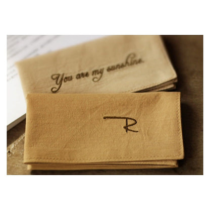 Custom Embroidered Wedding Handkerchief | Personalized Happy Tears Keepsake Gift