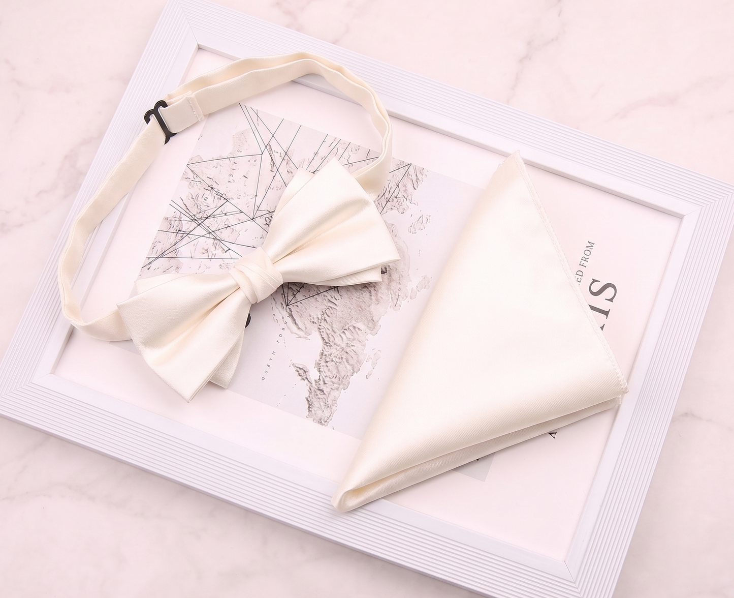Premium Satin Silk Bow Tie & Pocket Square Set | Ultimate Groomsmen Bundle