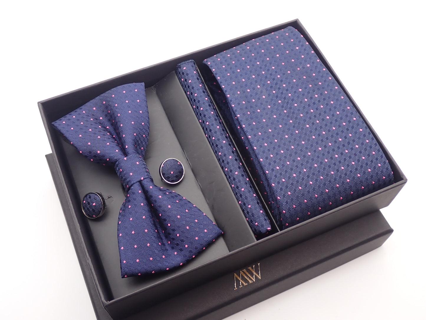 Purple Galaxy Space Necktie Set / Pocket Square Tie Bowtie Cufflinks Set / Wedding Tie / Tie Clips / Gift for him Mens Groomsmen Gift