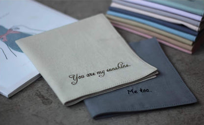 Ultra-Soft Personalized Cotton Handkerchief | Custom Wedding & Anniversary Gift
