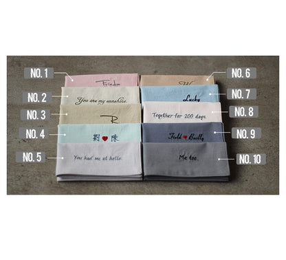 Custom Embroidered Wedding Handkerchief | Personalized Happy Tears Keepsake Gift