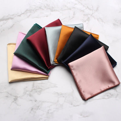 Premium Satin Silk Pocket Square Set | Matching Groomsmen Accessories