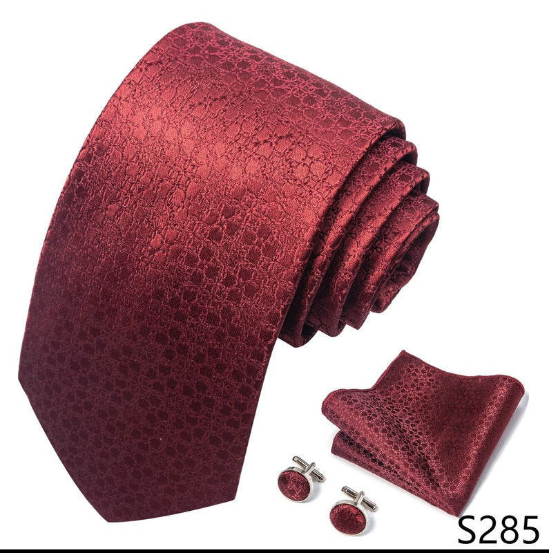 Crocodile Skin Pattern Tie Set / Pocket Square, Bowtie, Tie Clip, Cufflinks / Gift for Him / Wedding Groomsmen Gift / Men's Gift Box