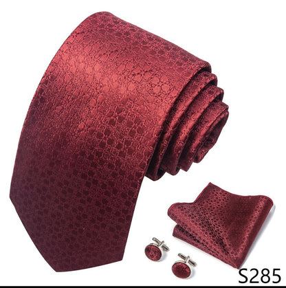 Crocodile Skin Pattern Tie Set / Pocket Square, Bowtie, Tie Clip, Cufflinks / Gift for Him / Wedding Groomsmen Gift / Men's Gift Box