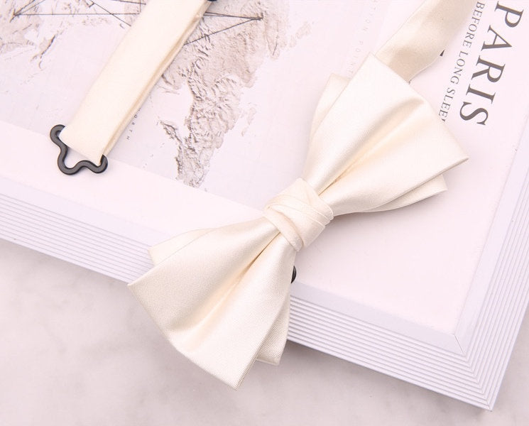 Premium Pre-tied Satin Silk Bow Tie Set | Groomsmen Accessories