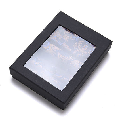 Red Pattern Tie Set / Pocket Square, Bowtie, Tie Clip, Cufflinks / Gift for Him / Wedding Groomsmen Gift / Men's Present / Gift Box